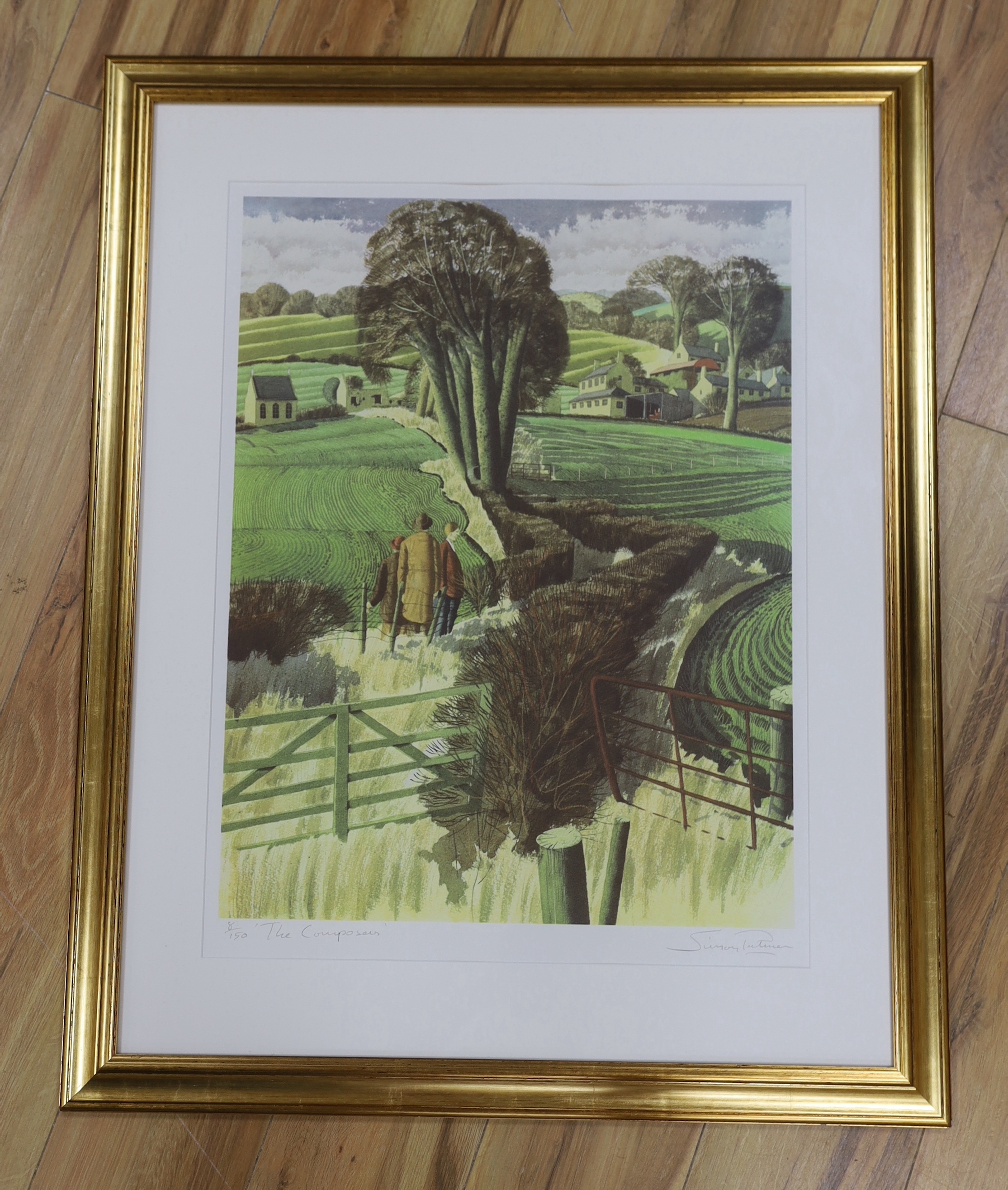 Simon Palmer (b.1956) colour screen print, 'The Composers', signed in pencil, limited edition 8/150, 63 x 47cn